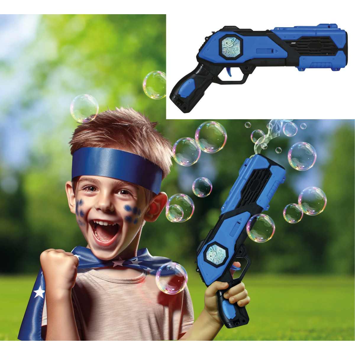 Pistola spara bolle sapone serbatoio batterie modello a