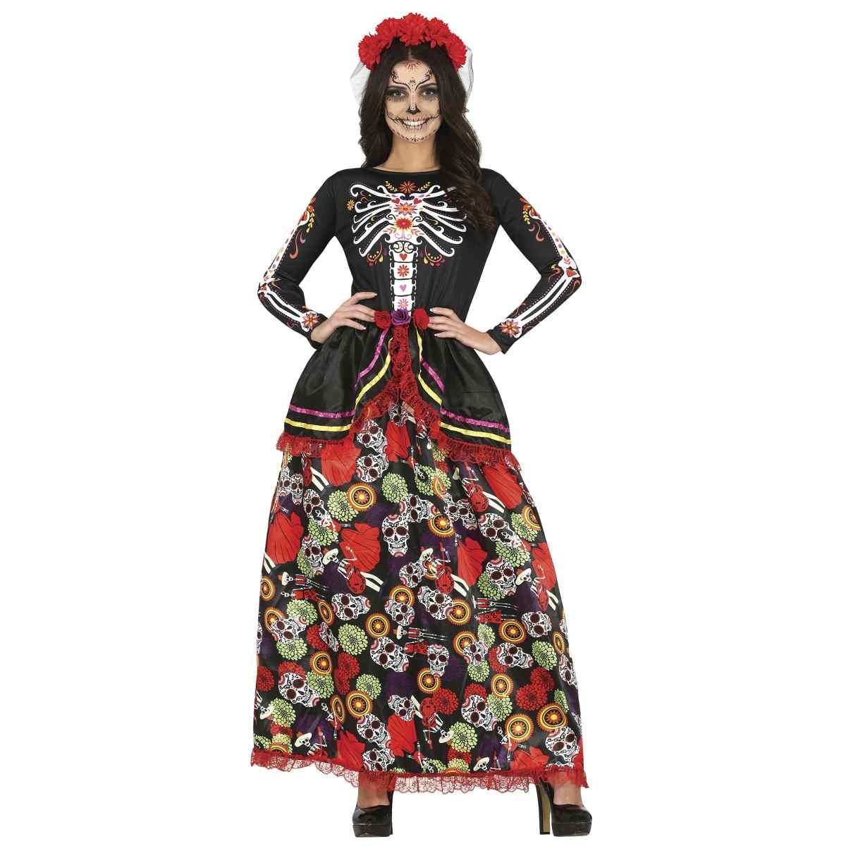 Costume scheletro messicano catrina