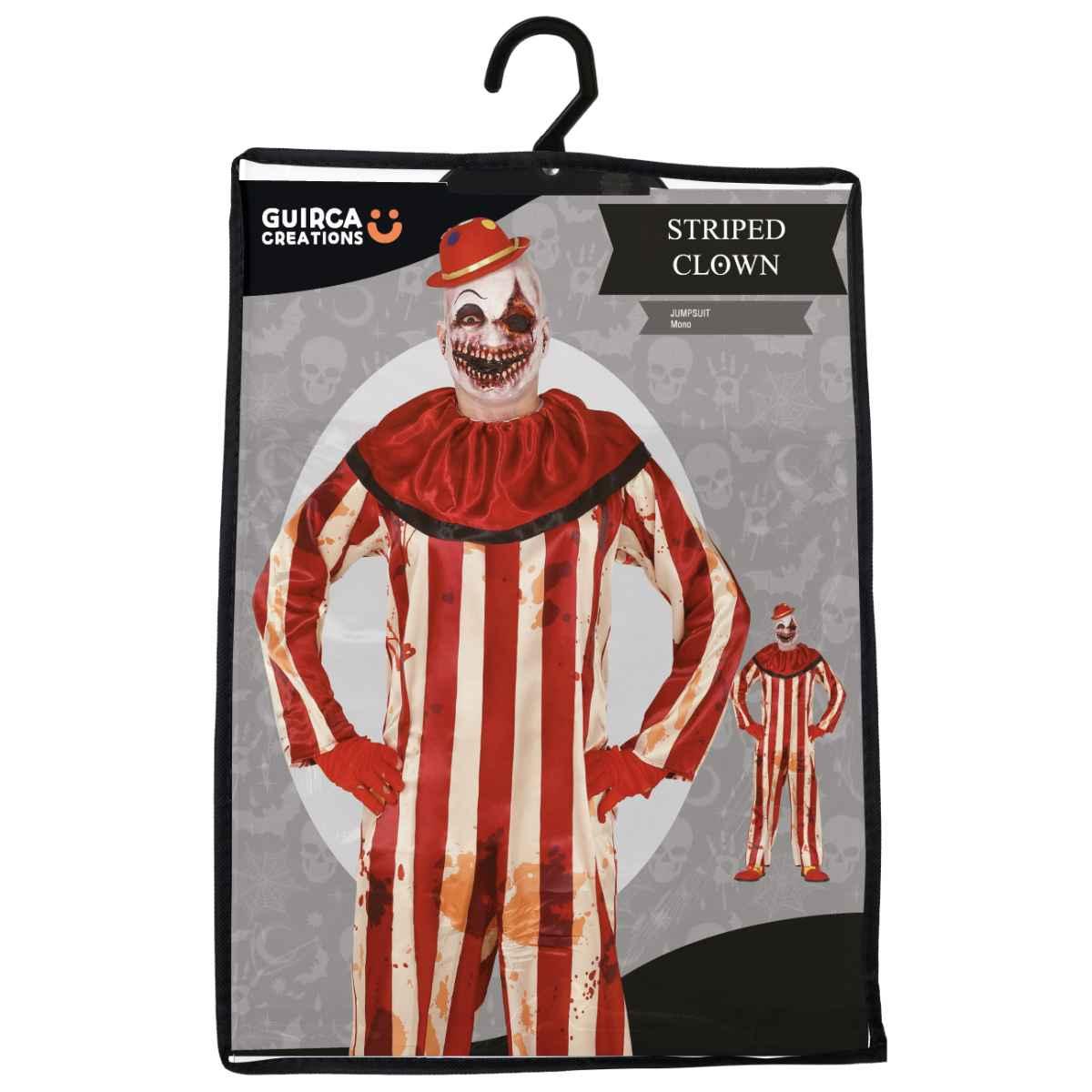Costume clown strisce modello a