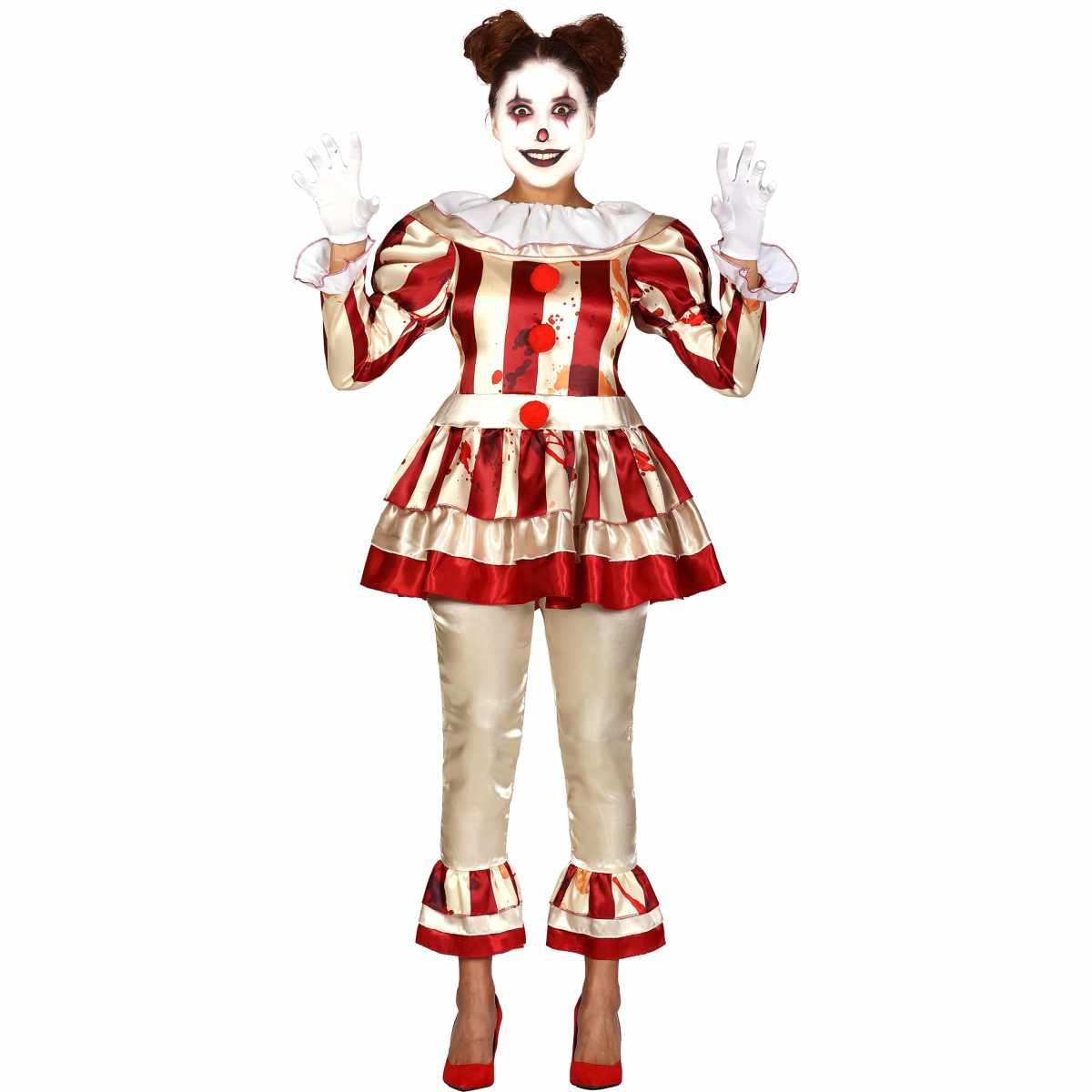Costume clown strisce modello a