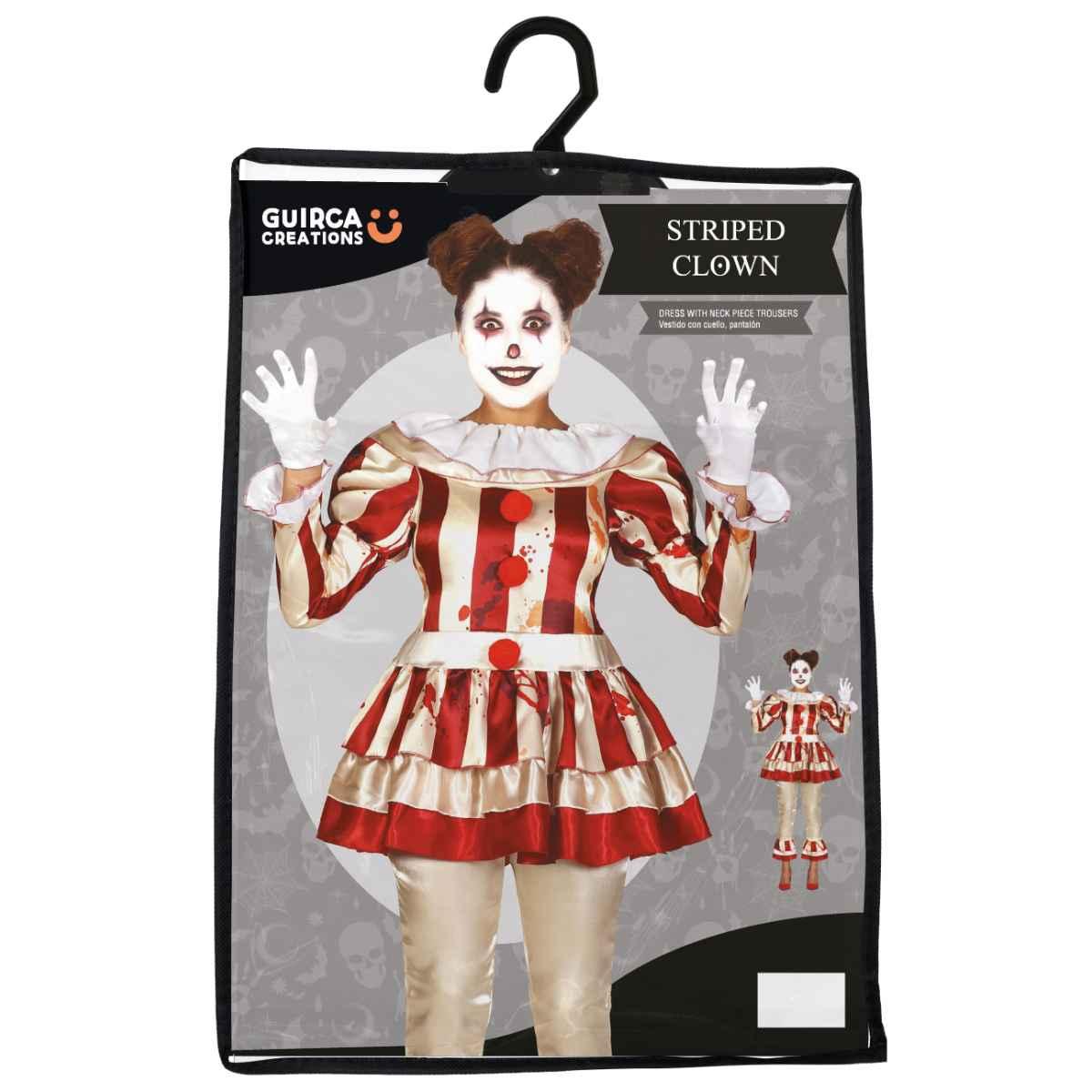 Costume clown strisce modello a