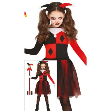 Costume harley quenn nero rosso