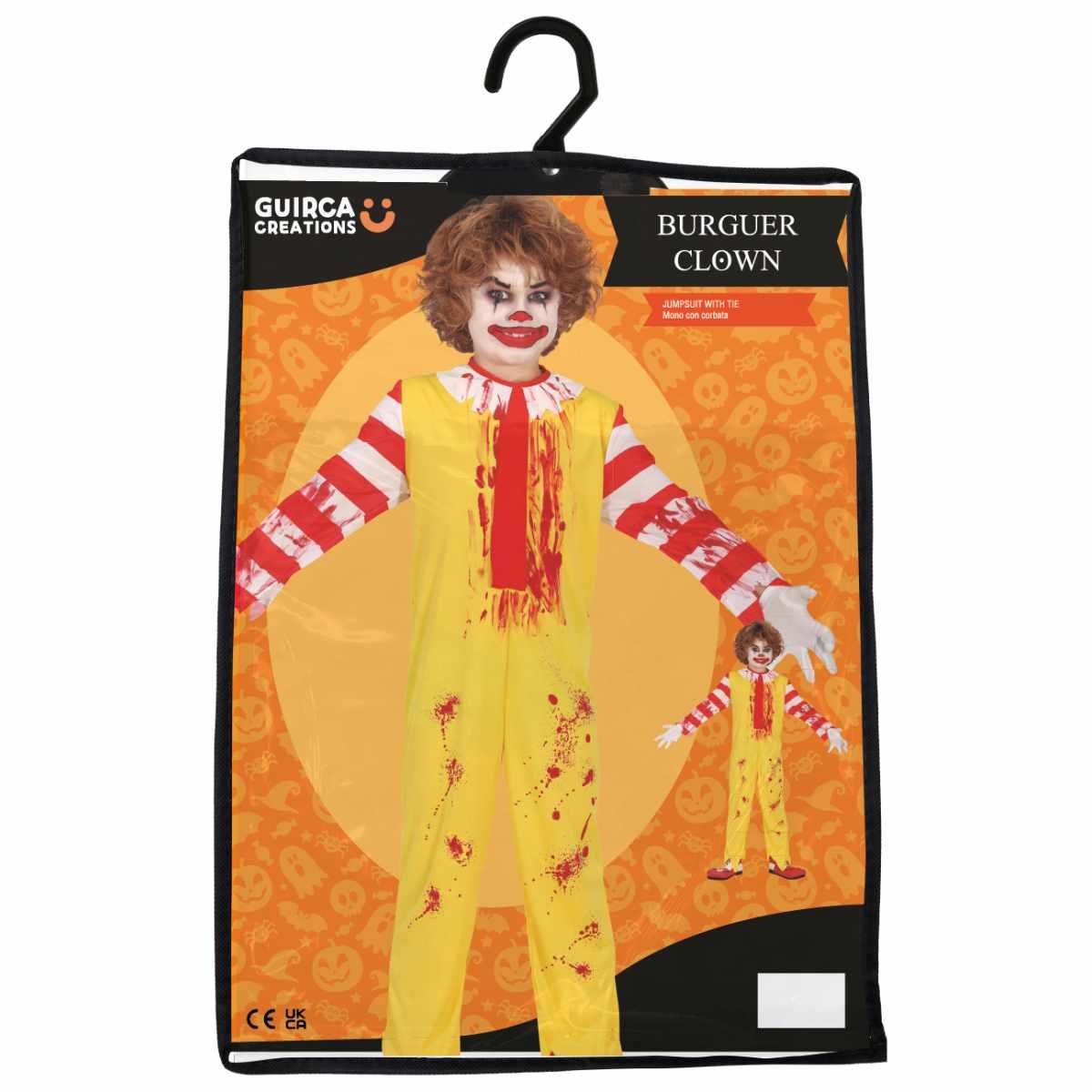 Costume clown hamburger
