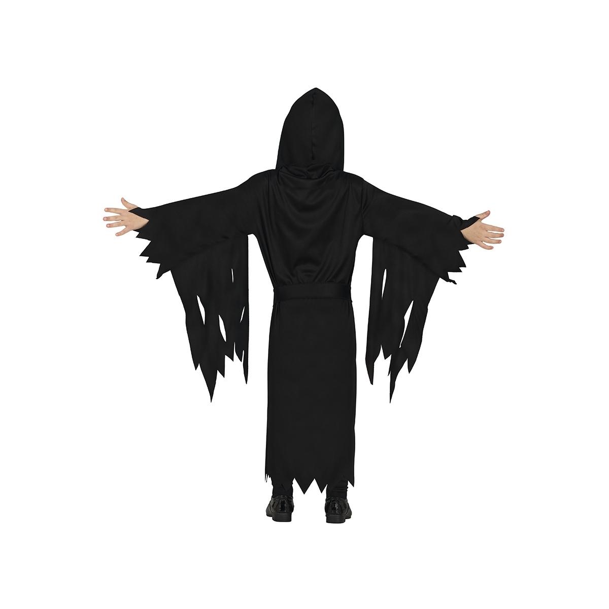Costume tunica morte nera insanguinata cappuccio