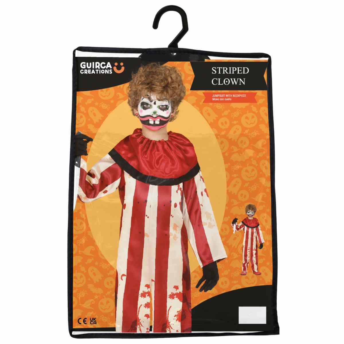 Costume clown strisce modello a