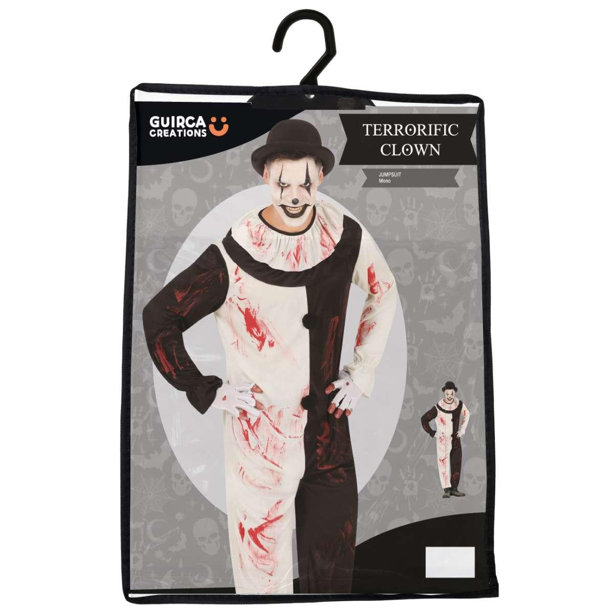 Costume clown terrificante terrifier bianco nero