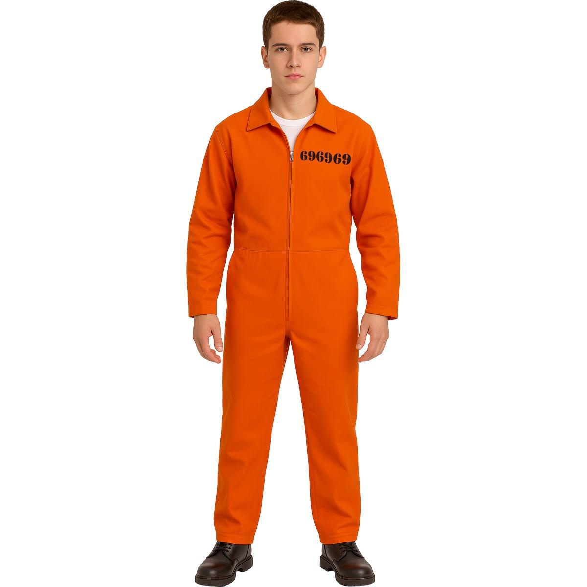 Costume carcerato condannato tuta arancione