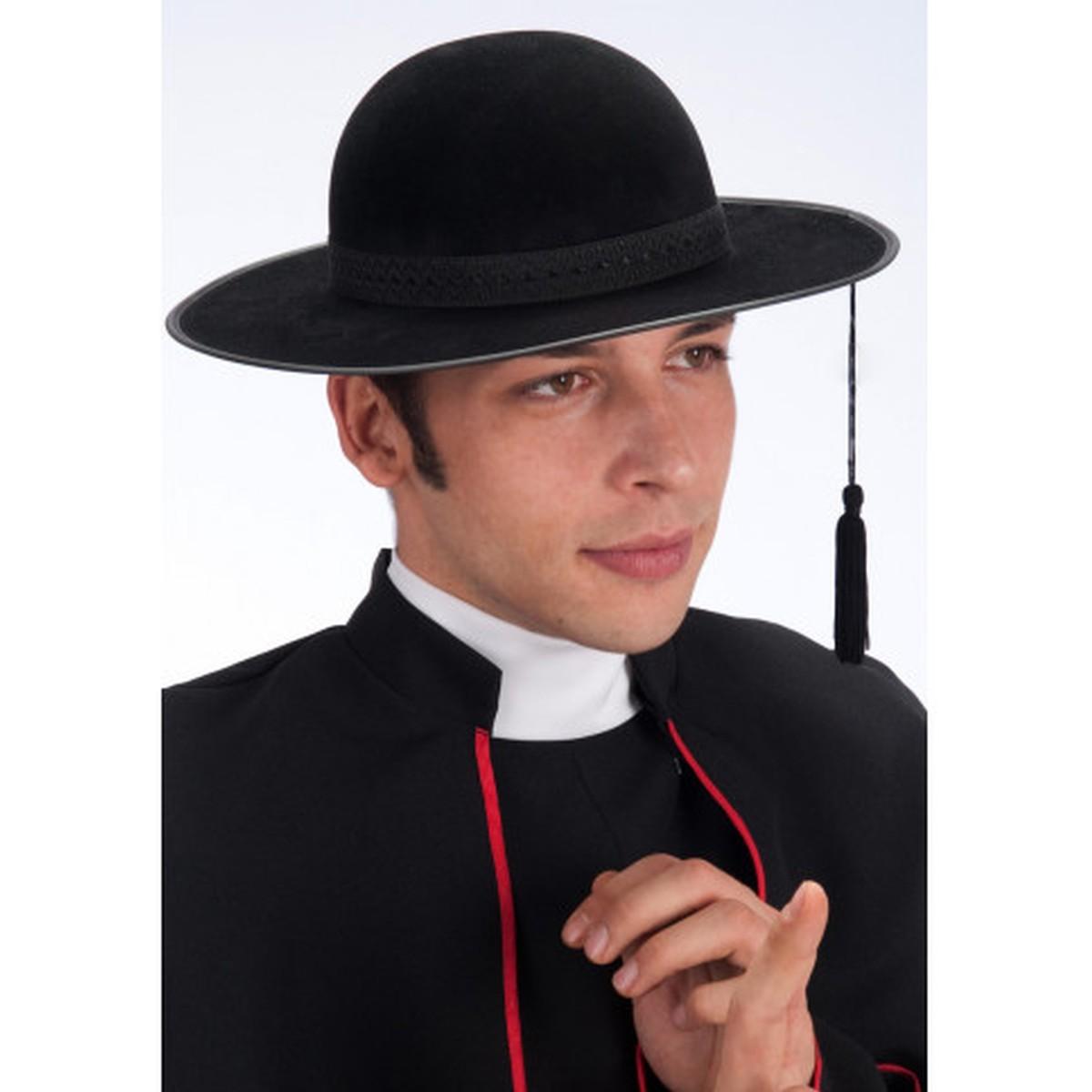 Cappello prete feltro nero