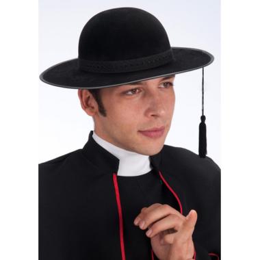 Cappello prete feltro nero
