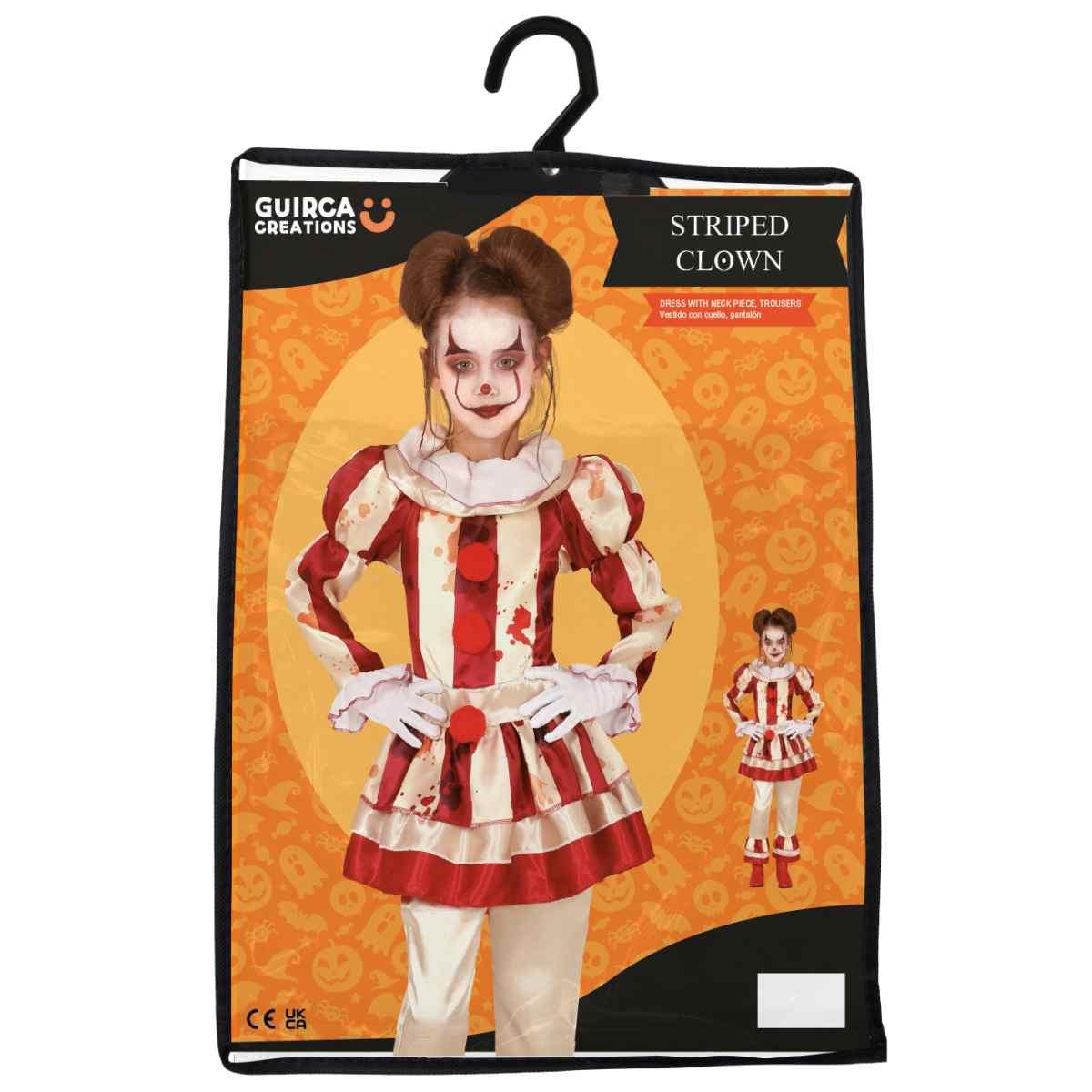 Costume clown strisce modello a
