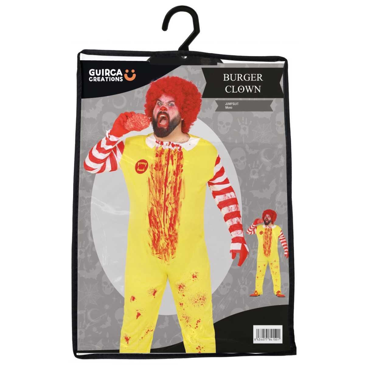 Costume clown hamburger