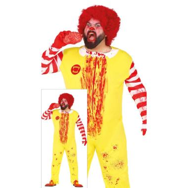 Costume clown hamburger