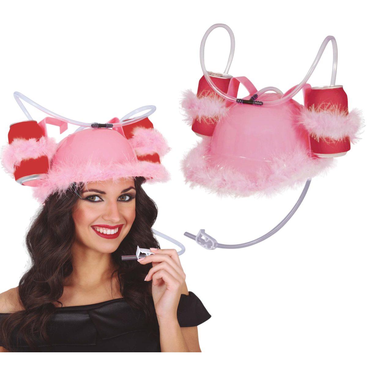 Casco portabibite marabout rosa