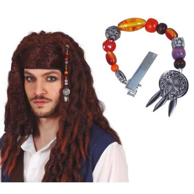 Fermaglio capelli perline pirata