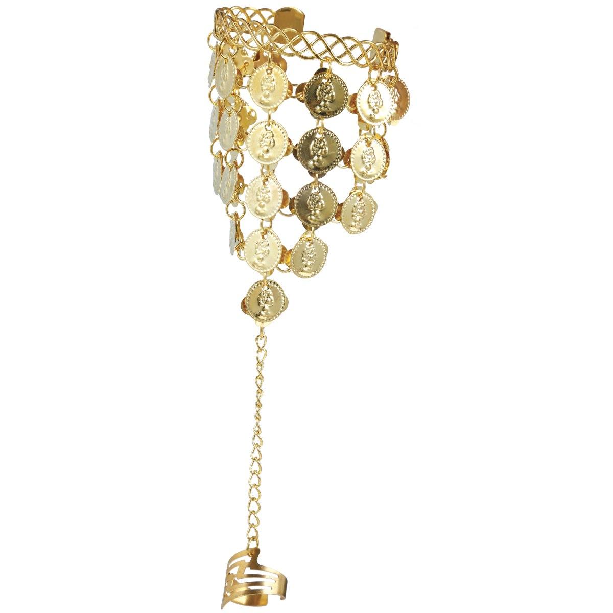 Bracciale oro ciondoli metallo