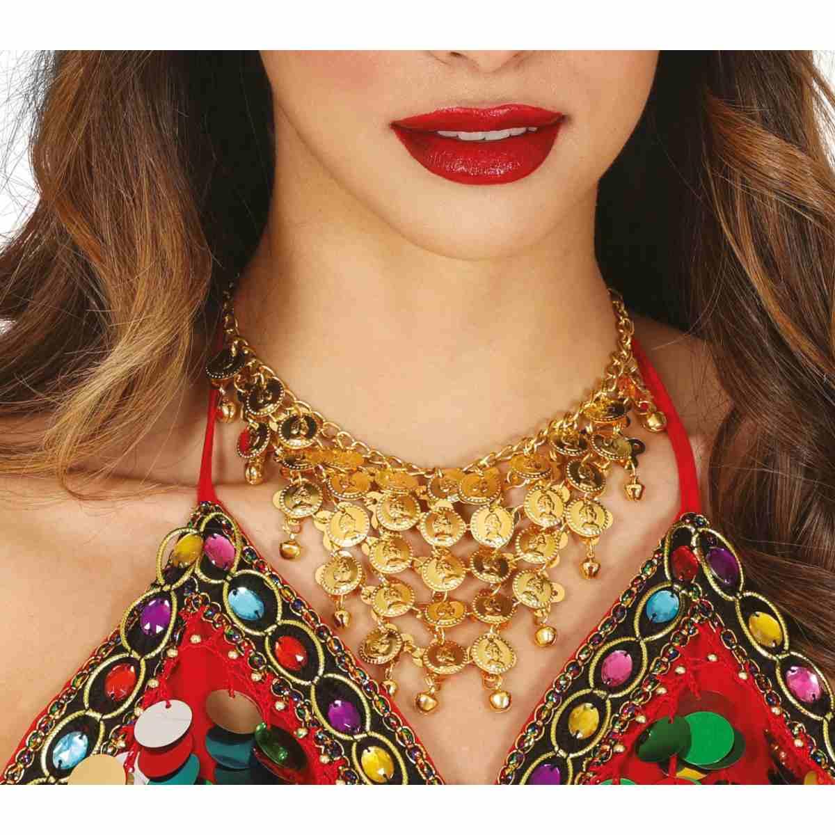 Collana oro medaglie metallo