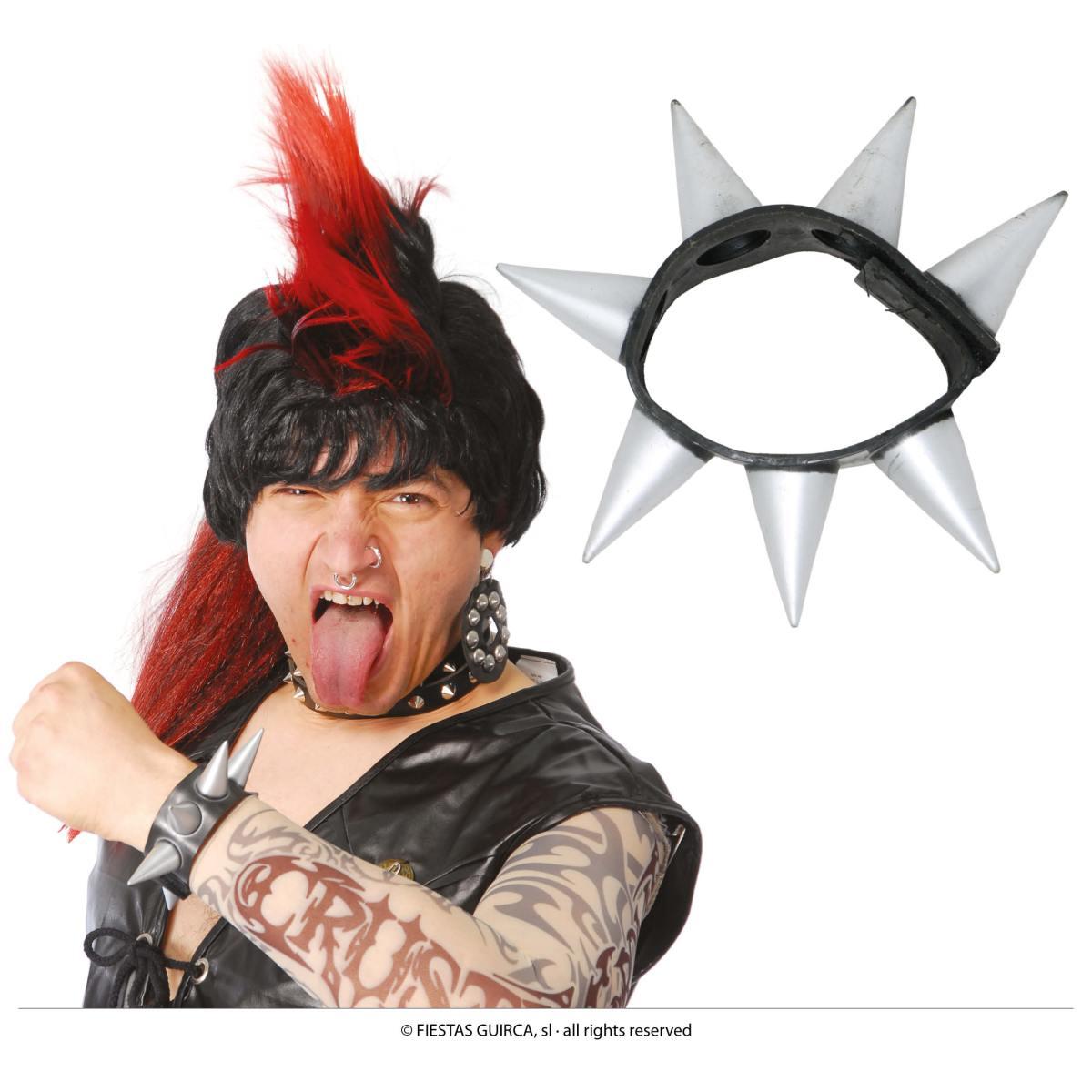 Bracciale punk rock vinile borchie pvc