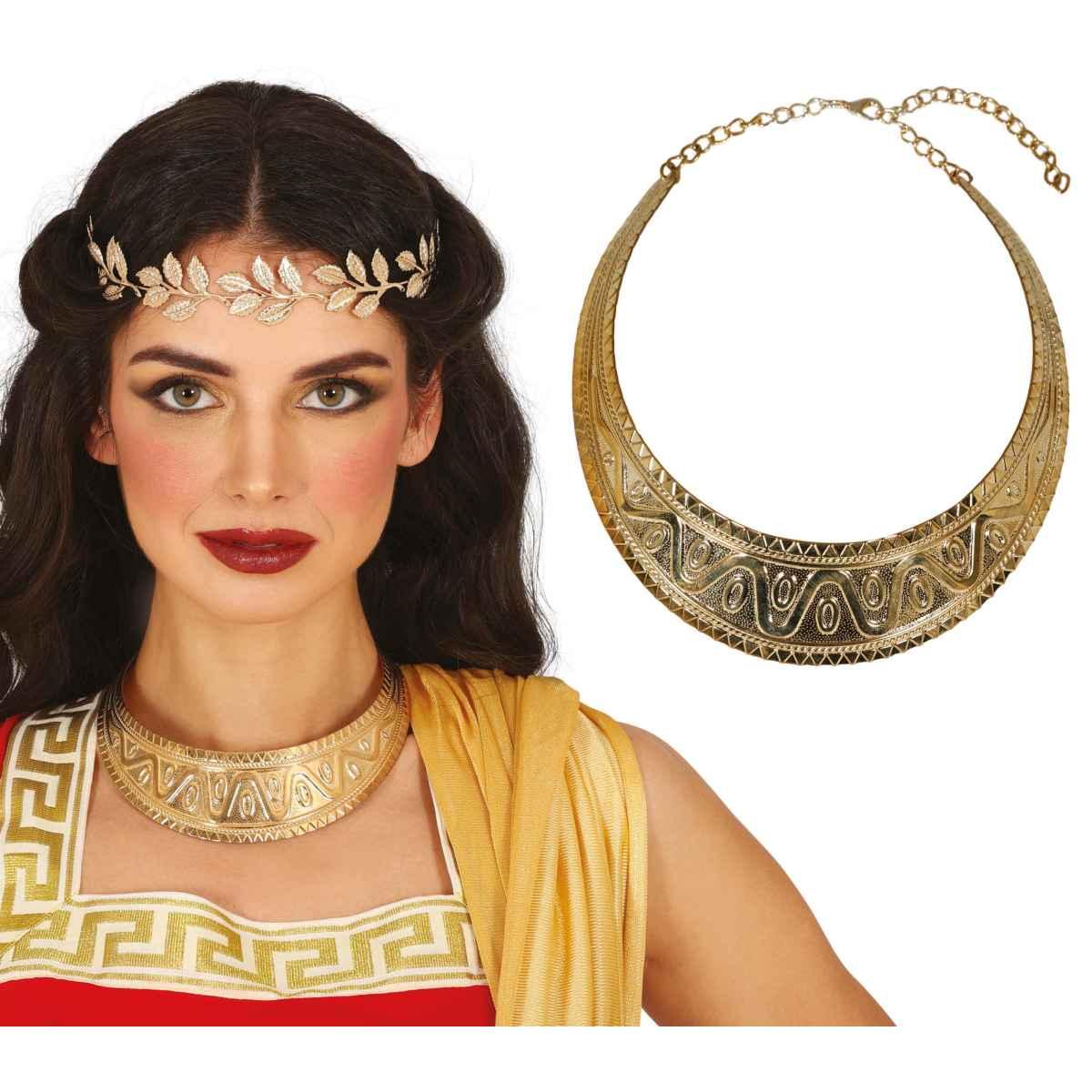 Collana metallo oro greco romana egiziana