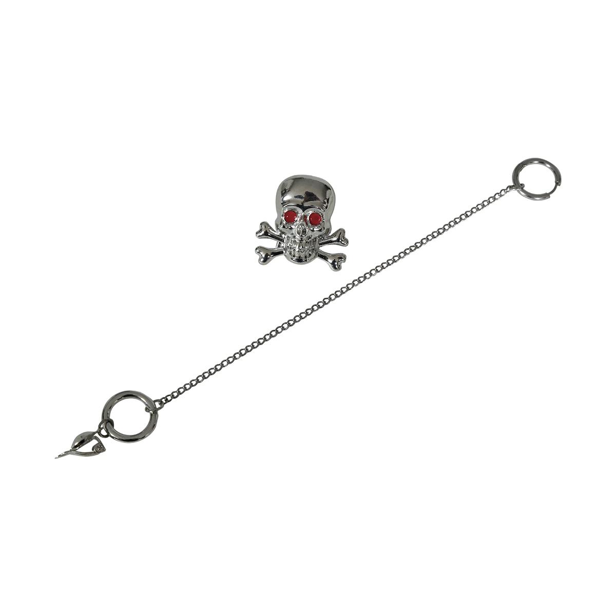 Piercing pirata anello orecchino argento Set 3 pz