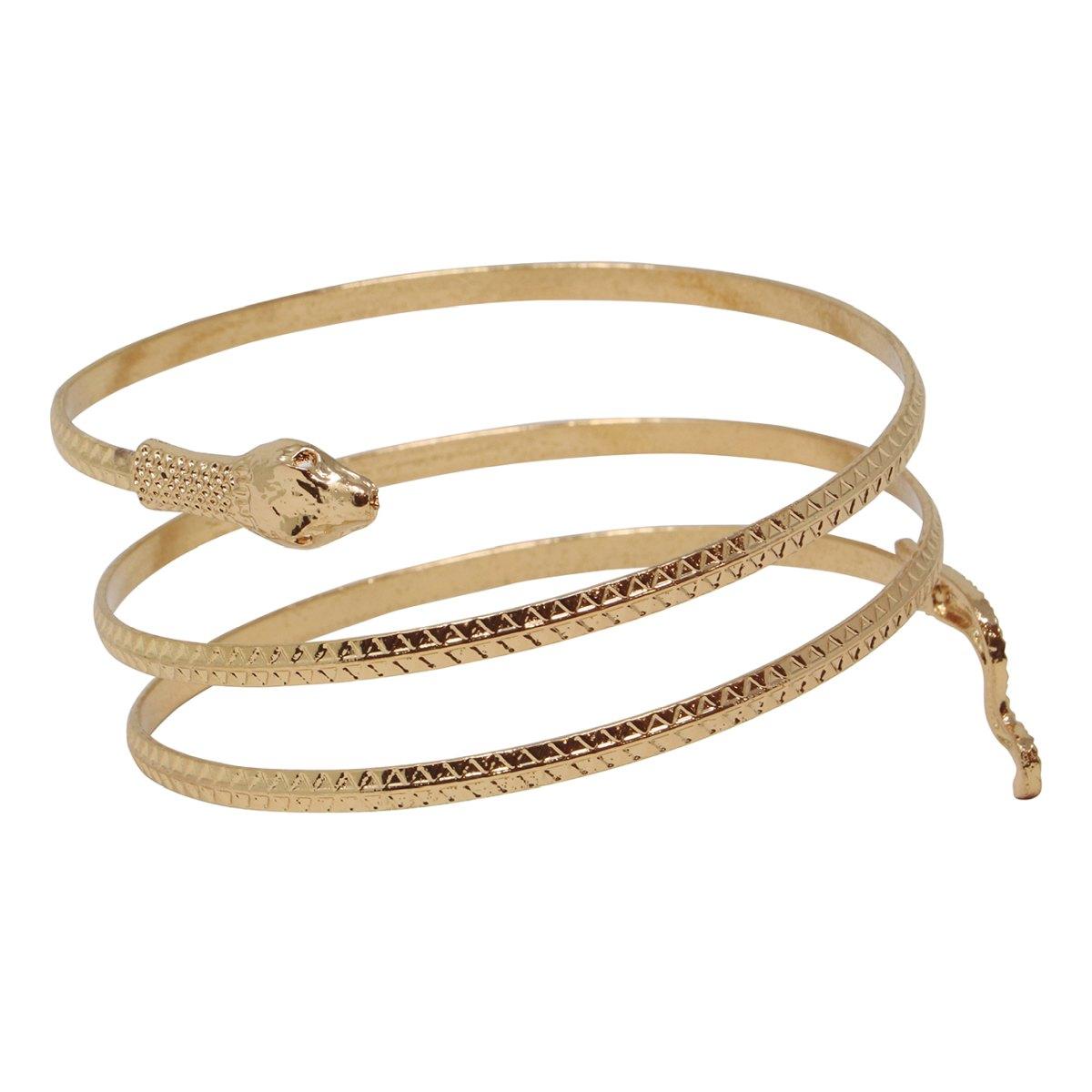 Bracciale oro serpente metallo