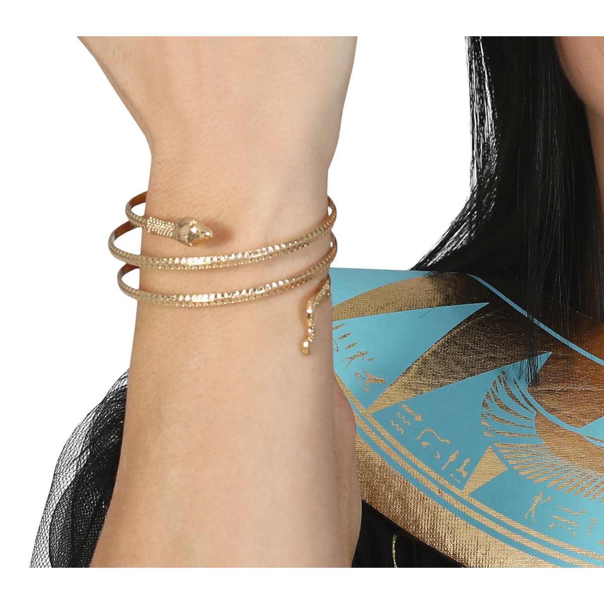 Bracciale oro serpente metallo