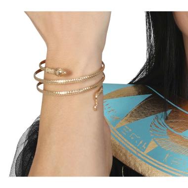 Bracciale oro serpente metallo