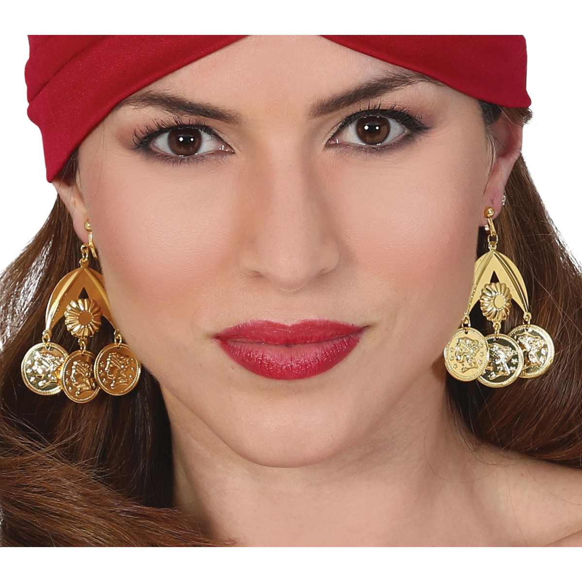 Orecchini gitana oro metallo