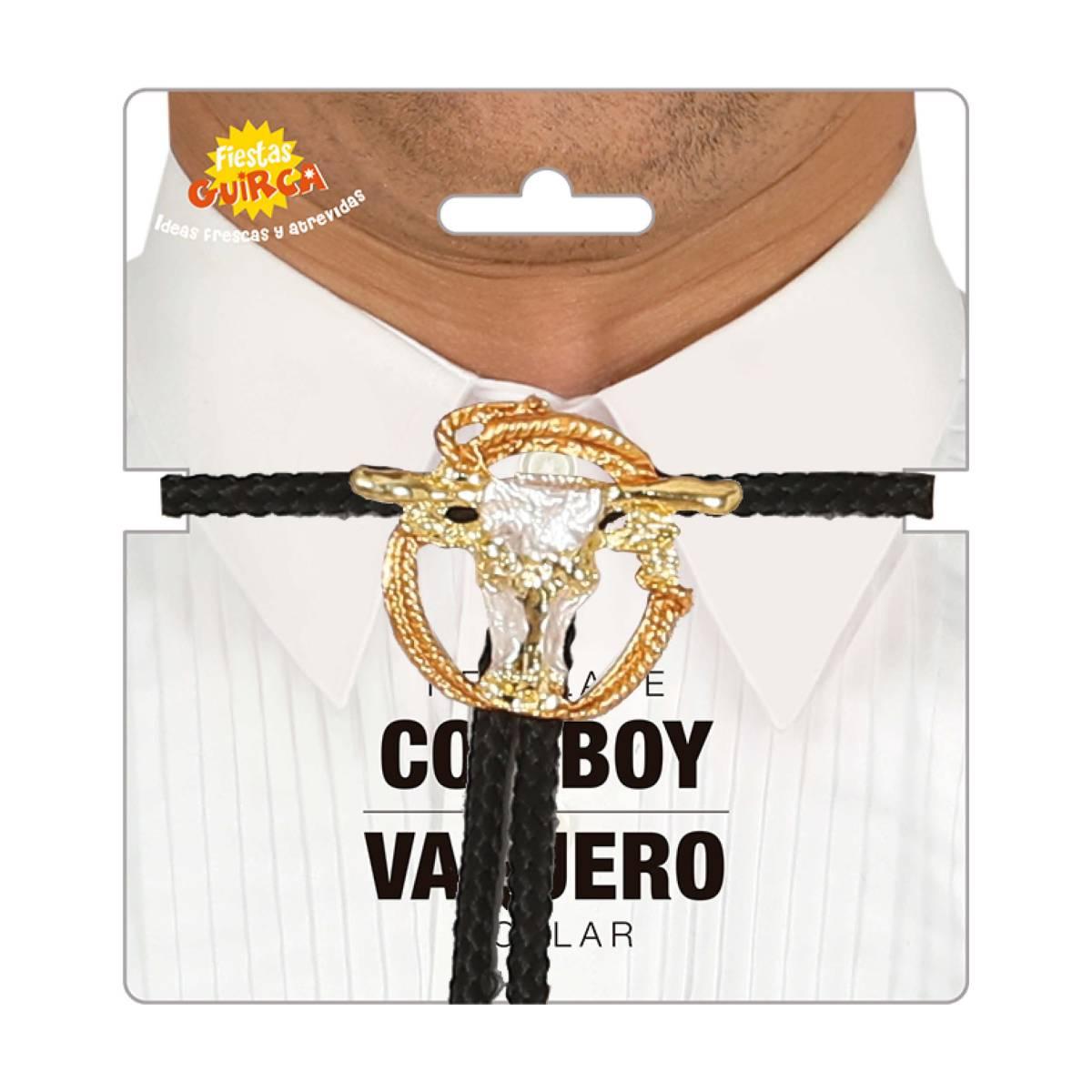 Cravattina collana cowboy metallo