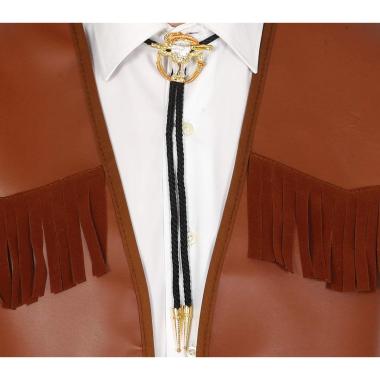 Cravattina collana cowboy metallo