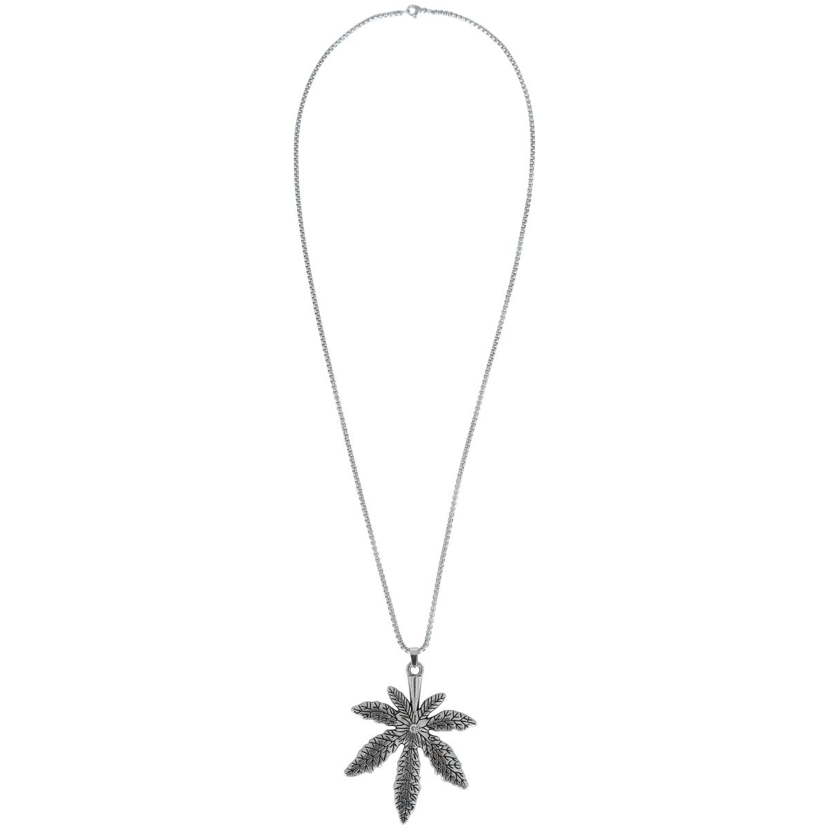 Collana marijuana metallo