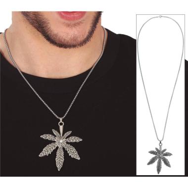 Collana marijuana metallo