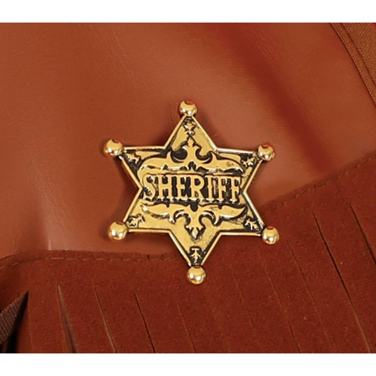 Distintivo sceriffo stella oro metallo