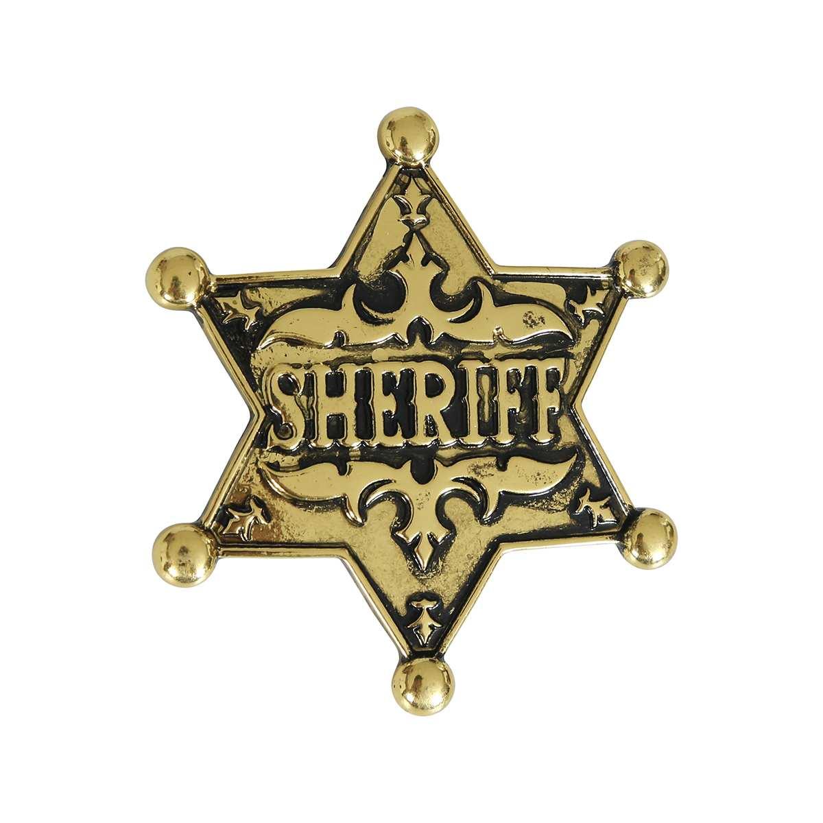 Distintivo sceriffo stella oro metallo