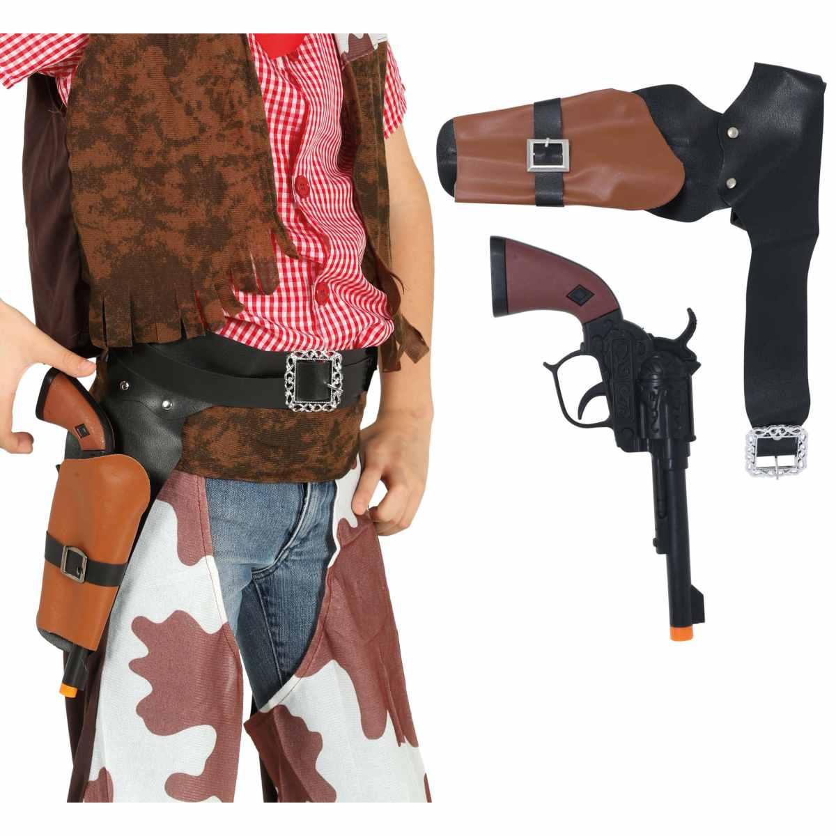Cinturone cowboy fondina 1 posto similpelle baby