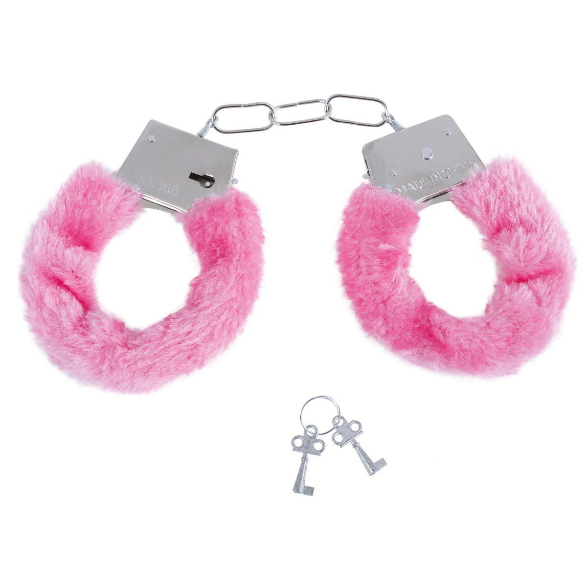 Manette metallo peluche rosa chiave