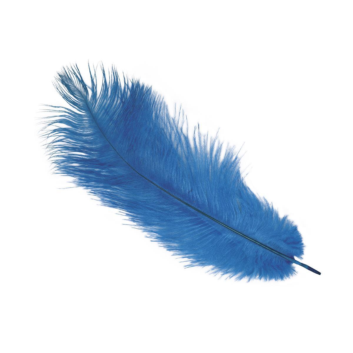 Piuma struzzo 30 blu