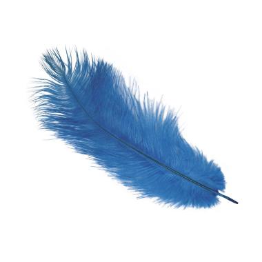 Piuma struzzo 30 blu
