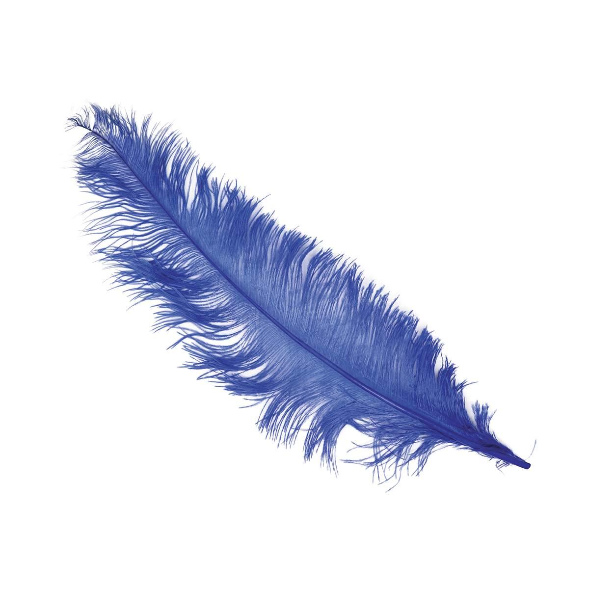 Piuma struzzo 50 blu