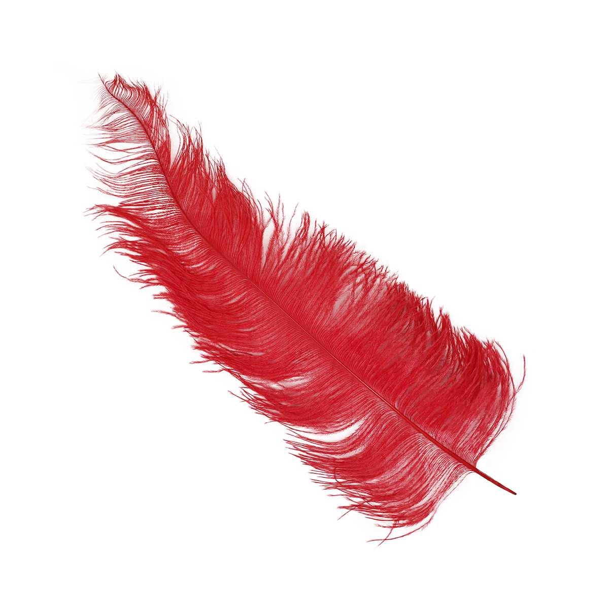 Piuma struzzo 50 rosso