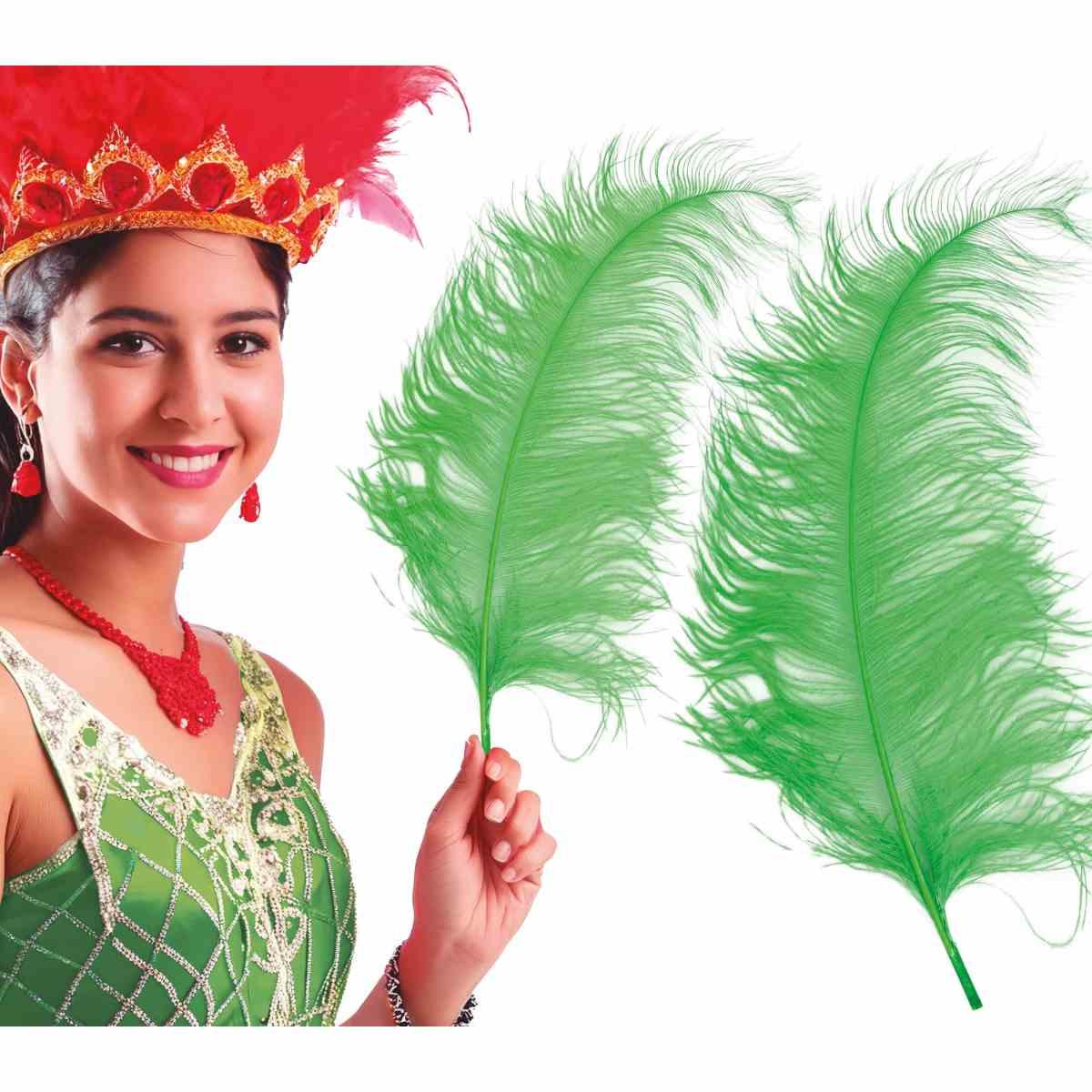 Piuma struzzo 50 verde