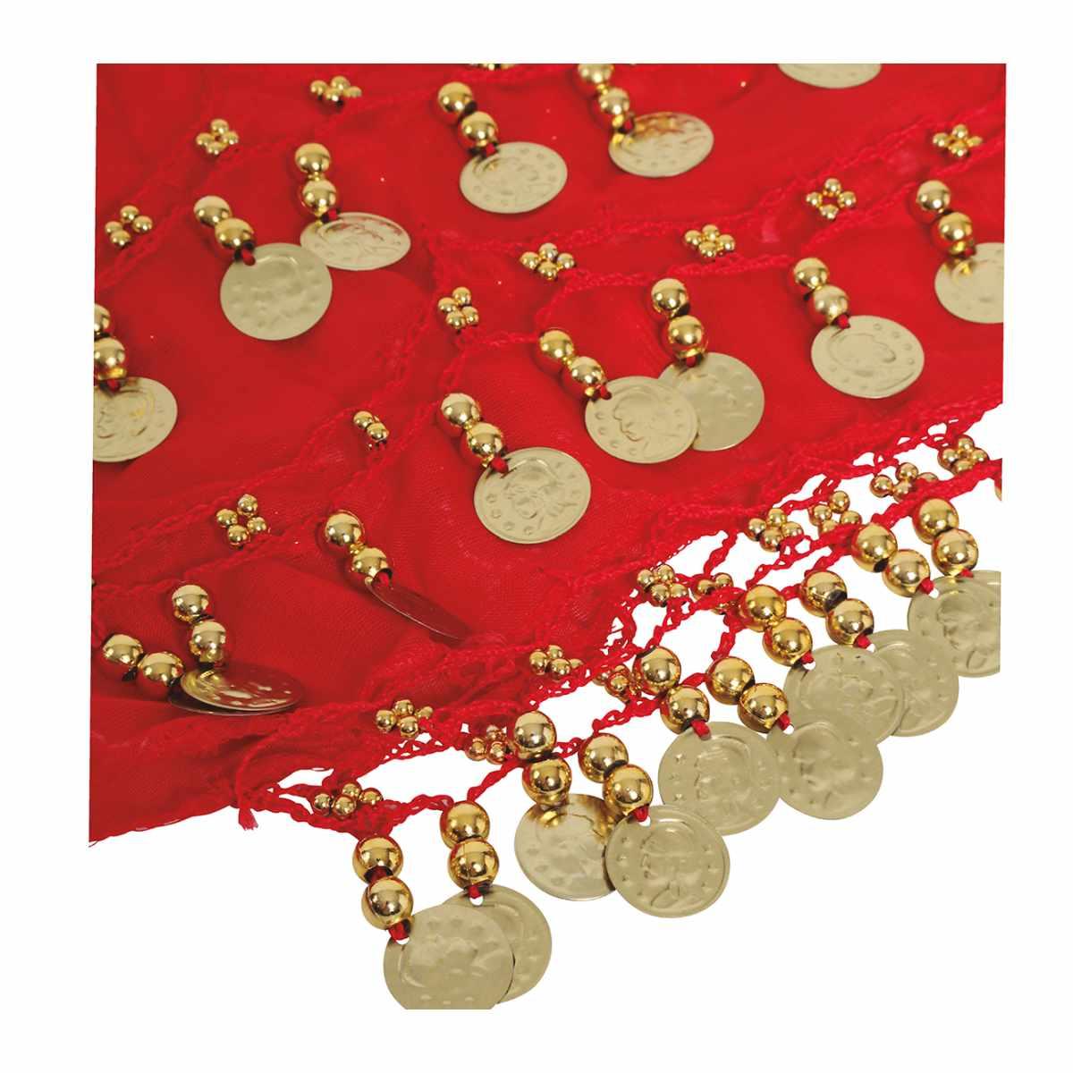 Foulard gitana rosso monete