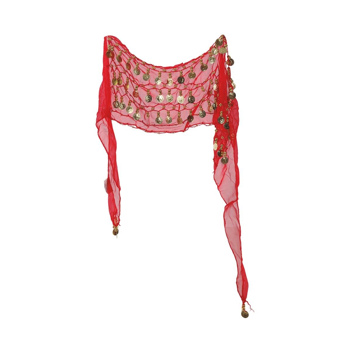 Foulard gitana rosso monete