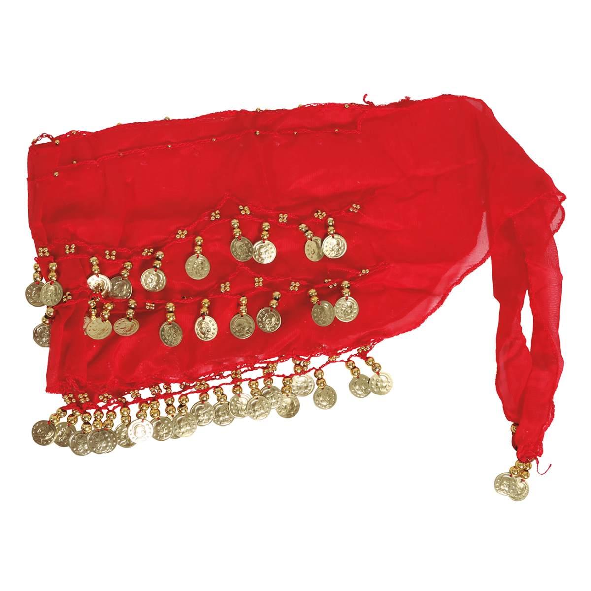 Foulard gitana rosso monete