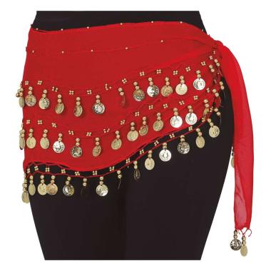 Foulard gitana rosso monete