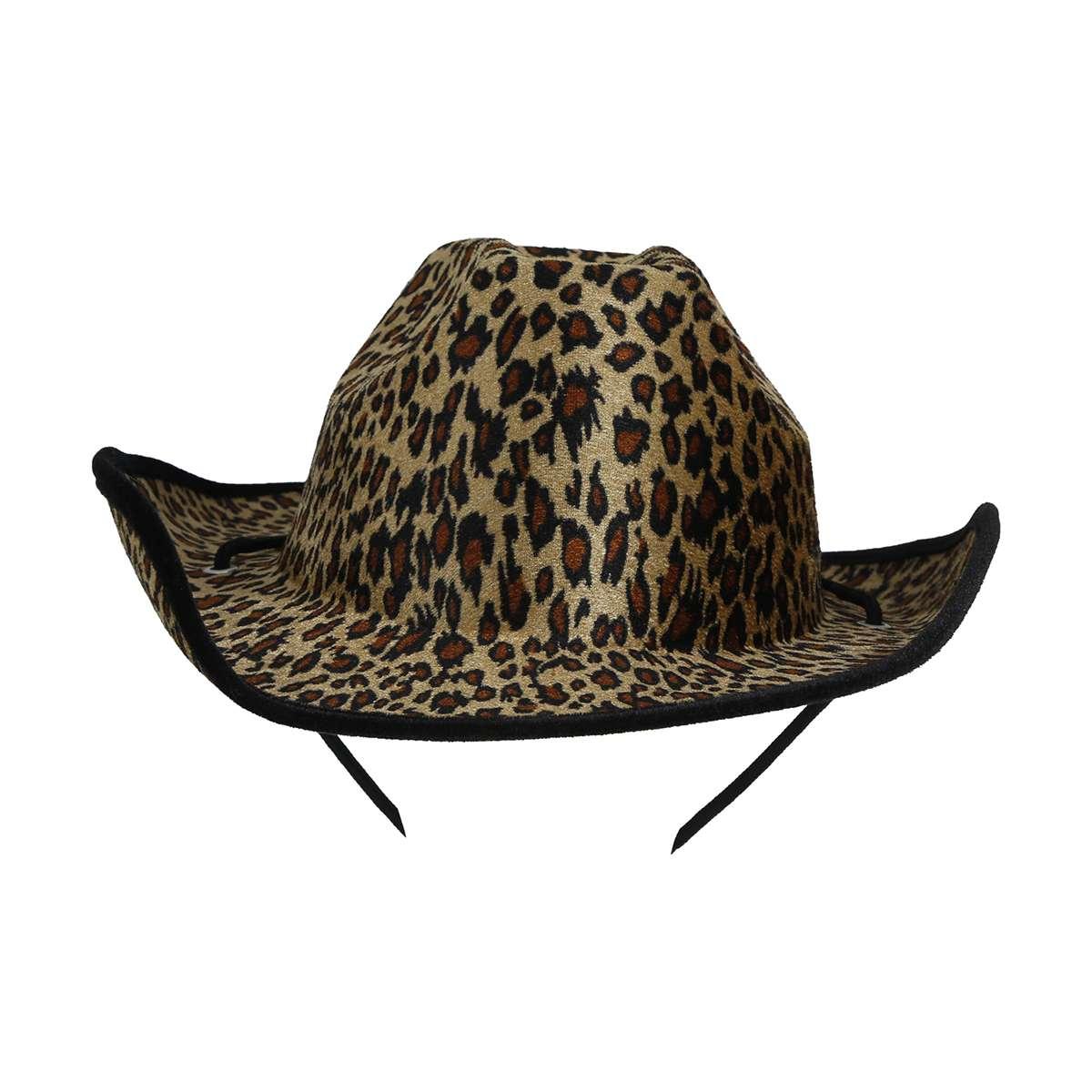 Cappello cowboy feltro leopardato