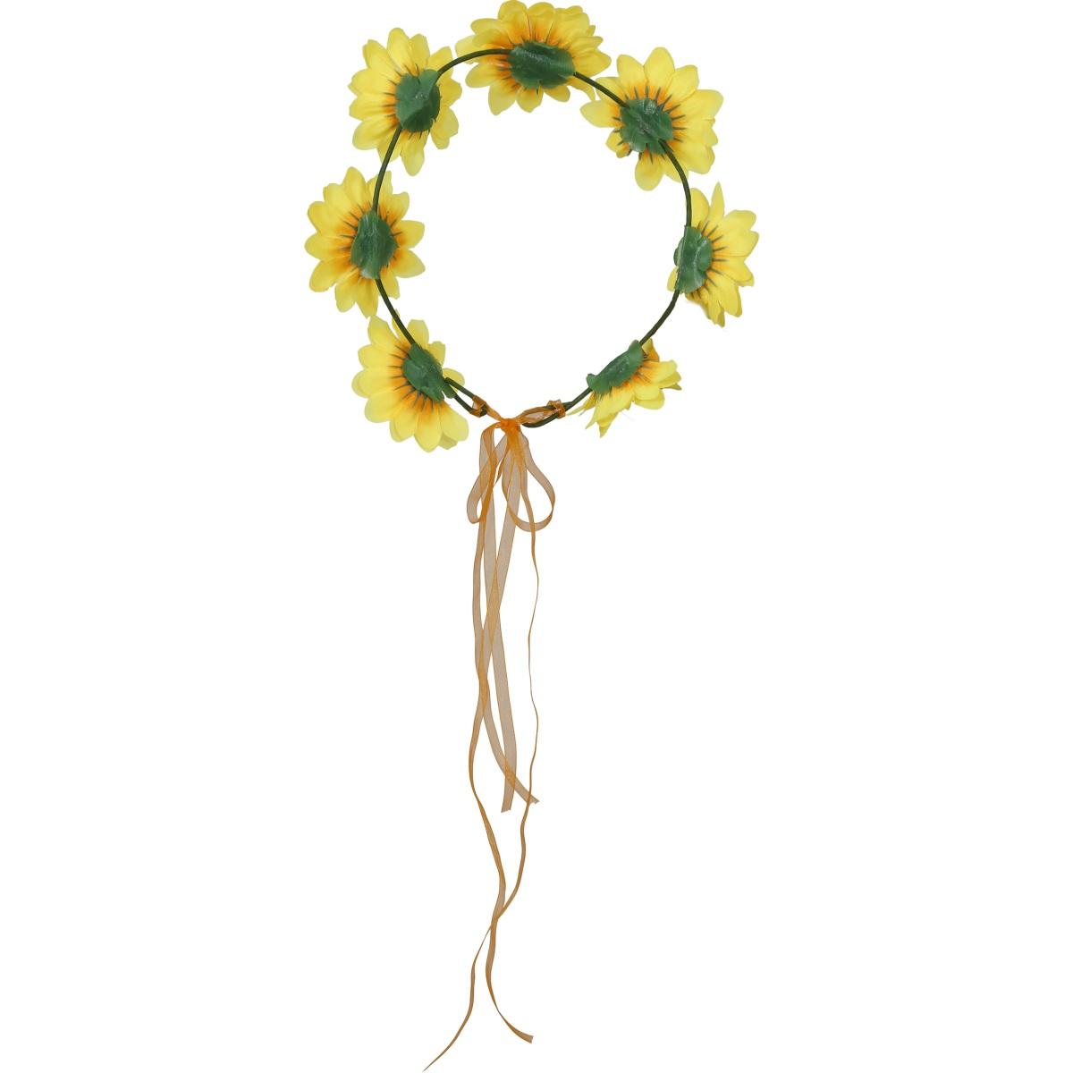 Corona fiori margherite gialle