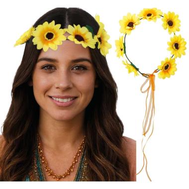 Corona fiori margherite gialle