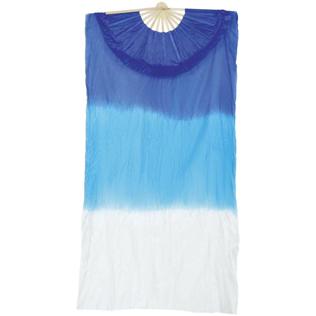 Ventaglio tessuto bianco blu