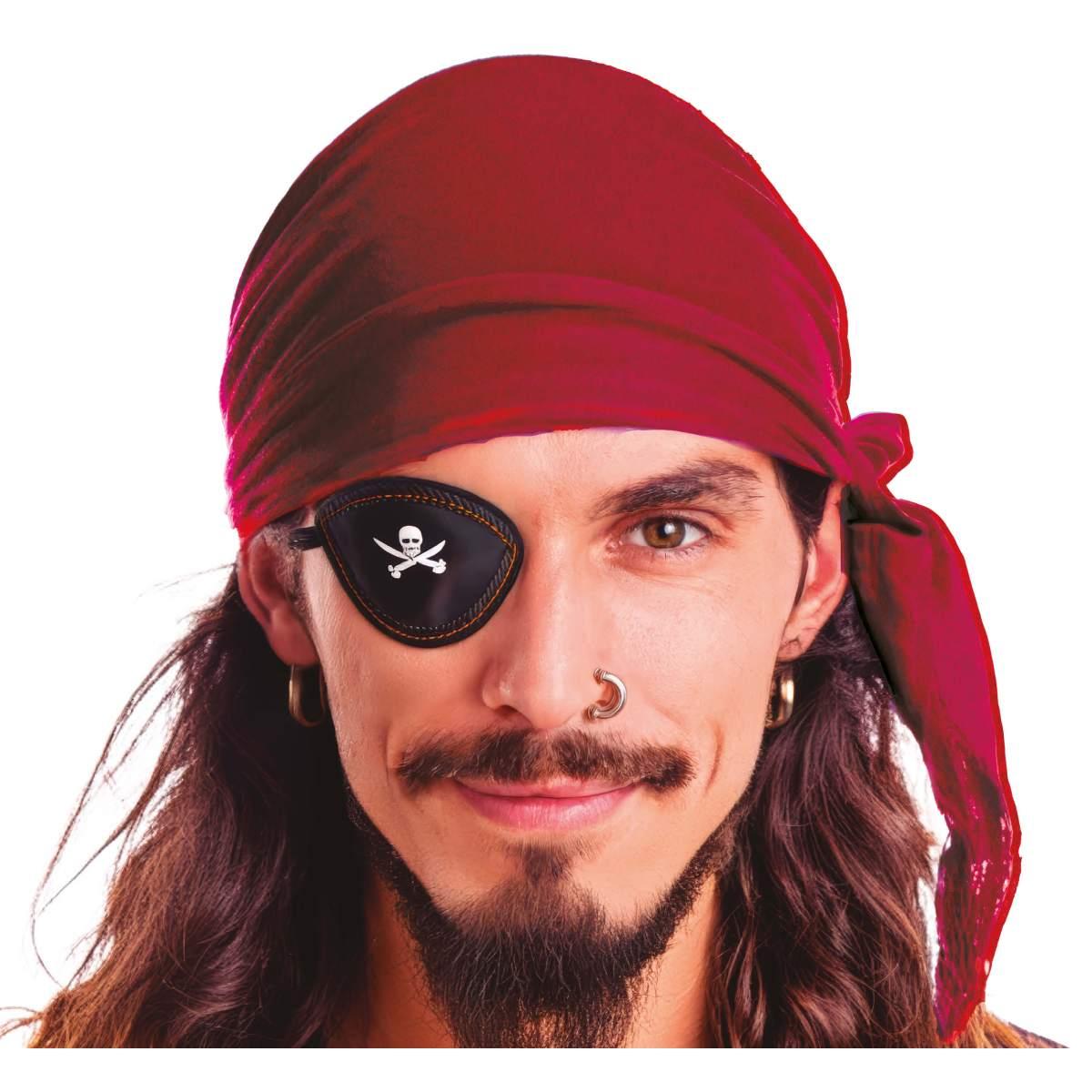 Bandana foulard pirata bordeaux ciniglia
