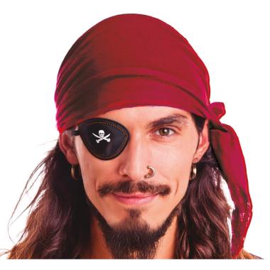 Bandana foulard pirata bordeaux ciniglia